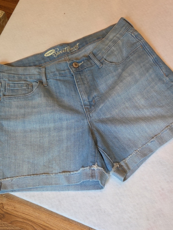 Old Navy Pants - Old Navy Sweetheart Light Blue Rolled Hem Denim Shorts